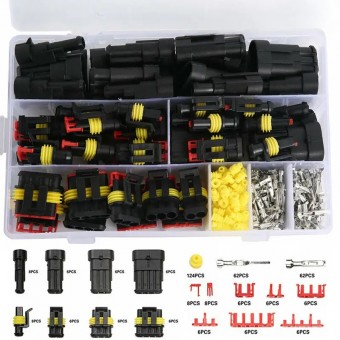 SET 240 CONECTORI AUTO IMPERMEABILI  1.2.3.4 PINI