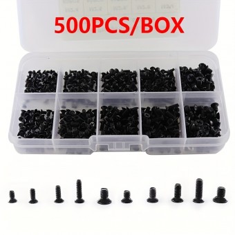 SET KIT 500 SURUBURI NEGRE M2 M2.5 M3