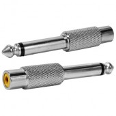 23551 ADAPTOR JACK 6.3MM MONO LA RCA METALIC