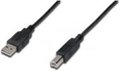 AK-300105-010-S CABLU USB 2.0 USB A MUFA USB B NICHELATA 1M NEGRU