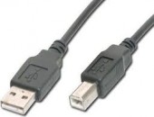 AK-300105-010-S CABLU USB 2.0 USB A MUFA USB B NICHELATA 1M NEGRU