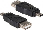AK-AD-07 ADAPTOR OTG USB 2.0 USB A SOCLU USB B MINI USB NICHELAT