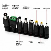 ALX-12C045 SET 8 MUFE ADAPTOARE ALIMENTARE DC UNIVERSALE LAPTOP + ADAPTOR USB-C