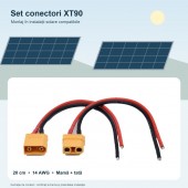 ALX-12C047 SET CONECTORI XT90 MAMA-TATA CU CABLU 20CM