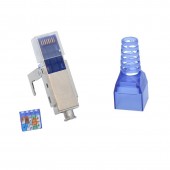 ALX-12H032 MUFA RJ45 CAT 7 - S/FTP METALICA ALBASTRU / FARA SERTIZARE