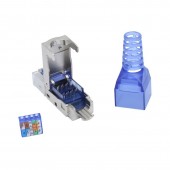 ALX-12H032 MUFA RJ45 CAT 7 - S/FTP METALICA ALBASTRU / FARA SERTIZARE