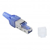 ALX-12H032 MUFA RJ45 CAT 7 - S/FTP METALICA ALBASTRU / FARA SERTIZARE