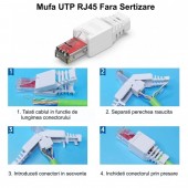 ALX-12H033 MUFA RJ45 CAT 6 - UTP DE PLASTIC / FARA SERTIZARE