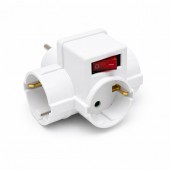 ALX-14F026 TRIPLU STECHER 3 PRIZE COMPACT 16A 250V CU INTRERUPATOR SI PROTECTIE COPII