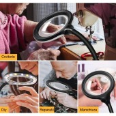 ALX-17C026 LUPA DE MARIT 10X, 20X DIN STICLA, CU SUPORT SI CLESTE, 3 CULORI DE LUMINA, MG-HYZ-110