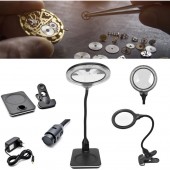 ALX-17C026 LUPA DE MARIT 10X, 20X DIN STICLA, CU SUPORT SI CLESTE, 3 CULORI DE LUMINA, MG-HYZ-110