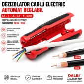 ALX-17E029 DEZIZOLATOR CABLU ELECTRIC MULTIFUNCTIONAL REGLABIL 0.5-6MM + RG59 RG6 PROFESIONAL DALB