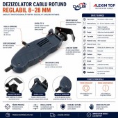 ALX-17E030 DEZIZOLATOR CABLU ROTUND REGLABIL 8-28MM DALBI