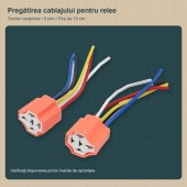 ALX-1A034 SET 2 SOCLURI CERAMICE PENTRU RELEE AUTO CU 5 PINI SI FIRE 10CM