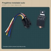 ALX-1A038 RELEU AUTO 12V 40A CU 5 PINI SOCLU SI FIRE 16CM