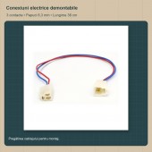 ALX-1A039 CONECTOR AUTO MAMA-TATA 3 PINI CU FIRE 30CM PAPUCI 6.3MM