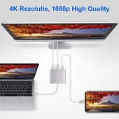ALX-2C034 ADAPTOR VIDEO USB TIP-C LA HDMI 4K - USB 3.0 - USB TIP-C
