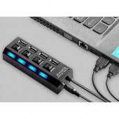ALX-2H034 HUB 4 USB 2.0 CU INTRERUPATOR SI LED