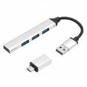 ALX-2H035 HUB 4 IN 1 CU USB 3.0 SI ADAPTOR TIP C