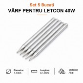 ALX-4B025 SET 5 BUCATI VARFURI PENTRU LETCON ELECTRIC 40W, 4.4MM X 67.4MM
