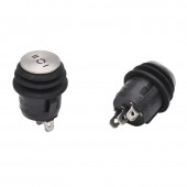 ALX-6A026 BUTON ROTUND CU INOX 6A-3P / 20X33MM