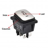 ALX-6B074 INTRERUPATOR IRS LAT CU INOX 30A-3P / KCD4 - 34X28X39MM