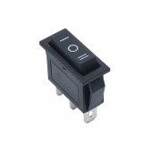 ALX-6B077 INTRERUPATOR IRS ROCKER, 3 POZITII CU REVENIRE, 3 CONTACTE - 16A / 250V - KCD3