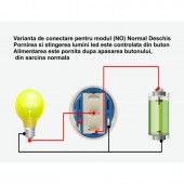 ALX-6D052 PUSH BUTON NEGRU 19MM/LED ALBASTRU