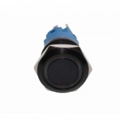 ALX-6D052 PUSH BUTON NEGRU 19MM/LED ALBASTRU