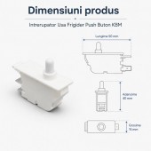 ALX-6D078 INTRERUPATOR USA FRIGIDER PUSH BUTON KBM 2A 250V AC FARA RETINERE