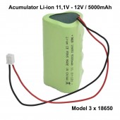 ALX-8C027 ACUMULATOR LI-ION 11,1V-12V / 5000MAH - MODEL 3 X 18650