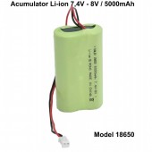 ALX-8C028 ACUMULATOR LI-ION 7,4V-8V / 5000MAH - MODEL 2 X 18650