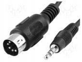 CABLE-441/1.5 CABLU DIN 5 PINI JACK 3.5MM STEREO LUNGIME 1.5M NEGRU