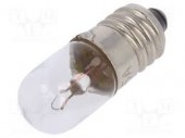 LAMP-E10/6/150 LAMPA MINIATURALA E10 6VDC 150MABALON CILINDRIC 1W 10MM