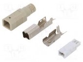 LOG-UP0002 CONECTOR USB B MUFA TATA LIPIRE PE CABLU 4 PINI GRI