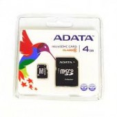 PLYMSD4GADATA MICRO SD CARD 4GB CU ADAPTOR ADATA