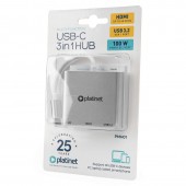 PMH01 HUB USB-C 3IN1 HDMI 4K USB-A 3.2 USB-C PD 100W