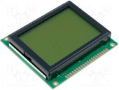 RG12864C-YHW-V AFISAJ LCD GRAFIC STN POSITIVE 128X65 VERDE 78X70X14.3MM