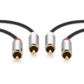 S-AU080-150 CABLU AUDIO 2XRCA TATA - 2XRCA TATA 1.5M SENTIVUS